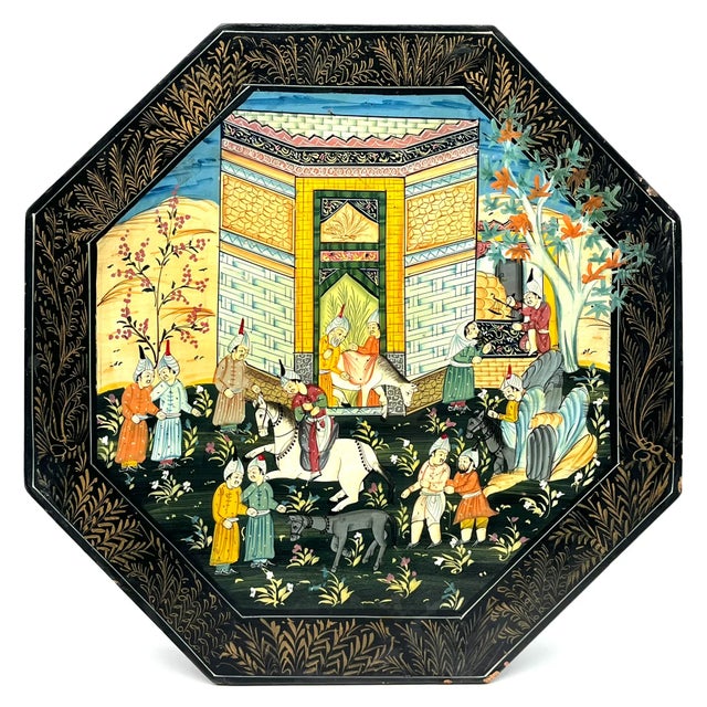 Miniature Chowki Bajot Painting Decorative For Sale - Image 4 of 10