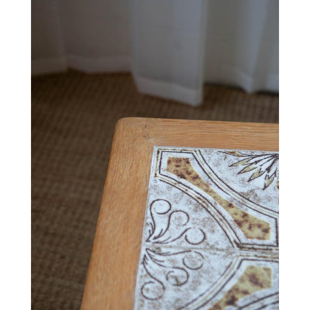 Wood 1970s Danish Modern Oak and Tile Coffee Table For Sale - Image 7 of 14