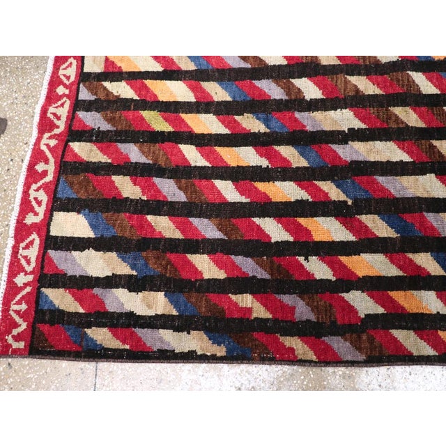 Mid 20th Century Galerie Shabab Collection Mid-20th Century Turkish Art Deco Style Runner For Sale - Image 5 of 8