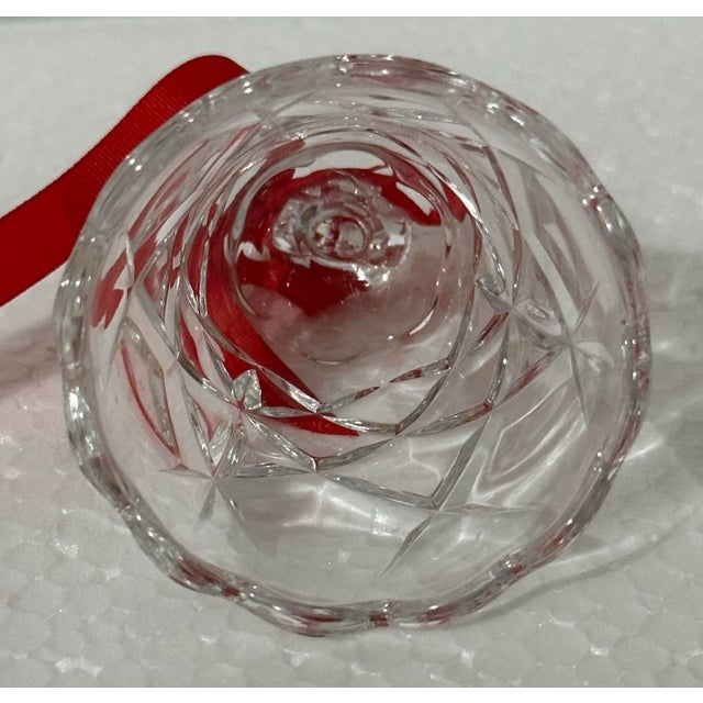 Vintage 20th Century Crystal & Glass Red Holiday Bells- Set of 3 For Sale - Image 12 of 12