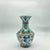 Turquoise Handmade Ceramic Vase (30cm) – Turquoise & Terracotta Floral Design – Textured Iznik Decor For Sale - Image 8 of 9