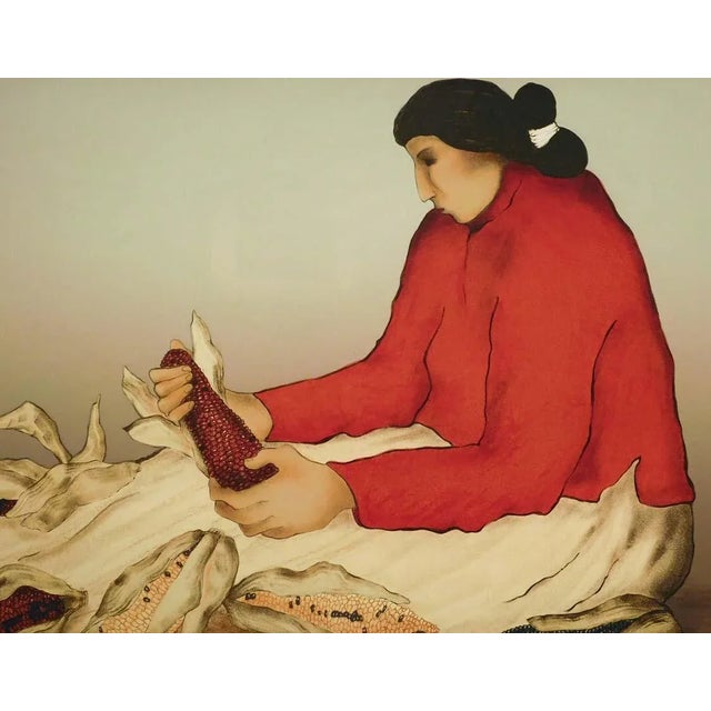 Impressionist r.c Gorman "Harvest" 1982 Lithograph New Custom Frame Hand Signed For Sale - Image 3 of 6