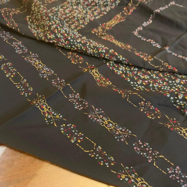 1990s Baroque Symmetrical Pattern Chocolate Brown Silk Scarf by Stefano Ricci For Sale - Image 17 of 17