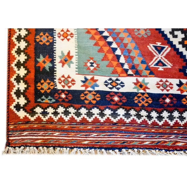 1940s Mid-20th Century Harsin Kilim Rug For Sale - Image 5 of 7