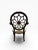 Light Yellow 1990s Hepplewhite Style Spider Back Armchair With “Balloon De Neumours” Upholstery For Sale - Image 8 of 14