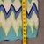 Modern Handmade Blue Chevron Wavy Designer Pillow Cover 22 in Square Made in Usa Blue For Sale - Image 3 of 8