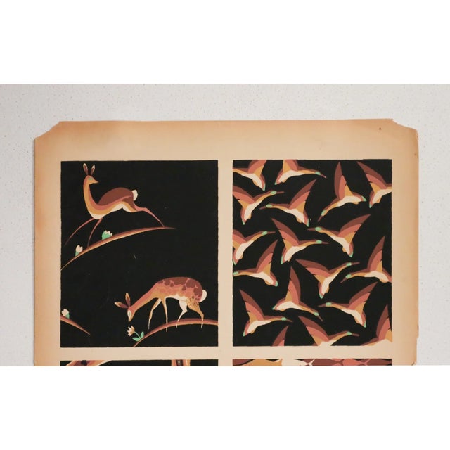 Art Deco 1928 American Animal Design Pochoir, Inspirations (Book B, Plate 14), André Durenceau For Sale - Image 3 of 3