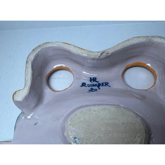 Stunning Antique Quimper French Faience Inkwell Tray For Sale - Image 11 of 11