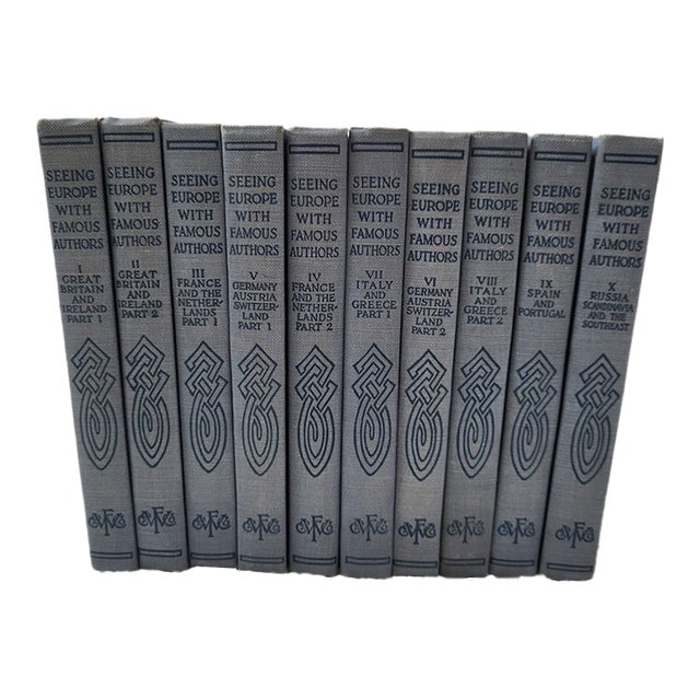 1914 Seeing Europe With Famous Authors, Set of 10 For Sale
