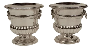 Pair of English George III Old Sheffield Plated Wine Coolers, circa 1790