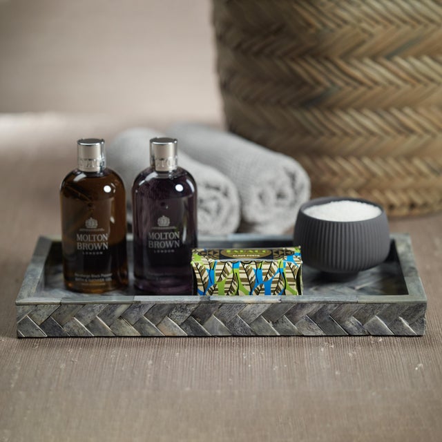 Contemporary Bengkulu Bone Braided Tray, 14.25" x 7.25" For Sale - Image 3 of 4