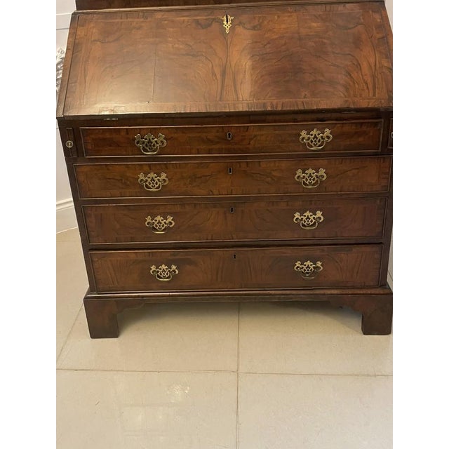 Antique George I Figured Walnut Bureau Bookcase, 1720 For Sale - Image 12 of 18