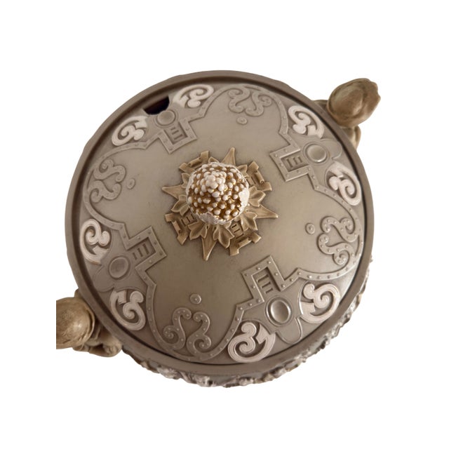 Antique Continental Bisque Punch Bowl or Wine Server Tureen With Bacchus Relief & Grape Finial, Late 19th Century For Sale - Image 11 of 12