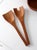Brown Mid 20th Century Teak Salad Bowl Set With Serving Utensils - 7 pcs For Sale - Image 8 of 18