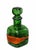 Mid 20th Century Vintage Green Glass Decanter W/Embossed Leather Horse Motif Western 1950s-1970s For Sale - Image 5 of 5