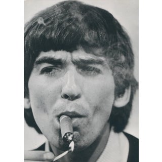Henry Grossman, George Harrison, Cigar, Black and White Photograph, 1970s, 21 X 15,2cm 1970s For Sale