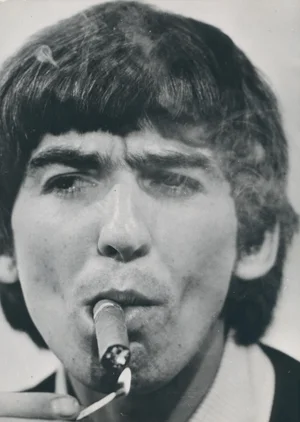 Henry Grossman, George Harrison, Cigar, Black and White Photograph, 1970s, 21 X 15,2cm 1970s