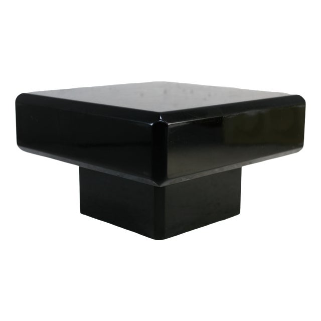 Lacquered Wood Coffee Table with Oblique Sides, France, 1970s For Sale