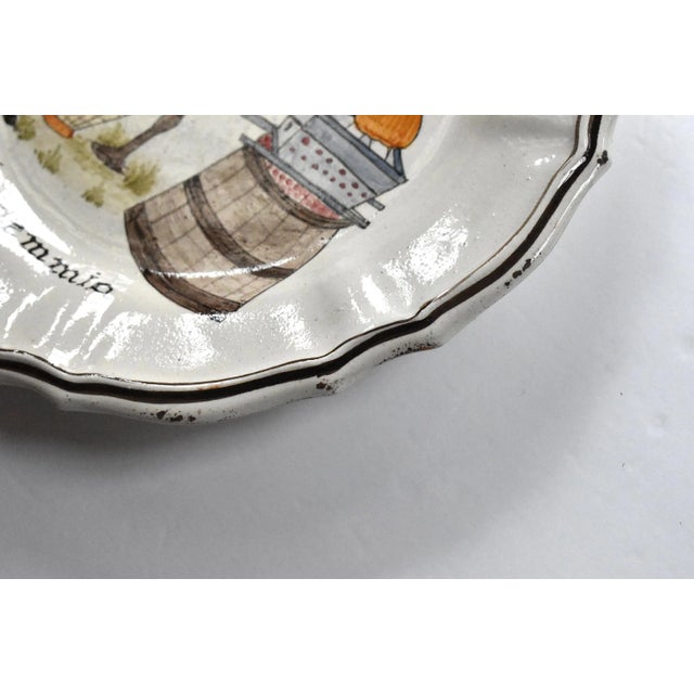 Deruta Deruta "Vendemmia" Wine Harvest Faience Plate For Sale - Image 4 of 7