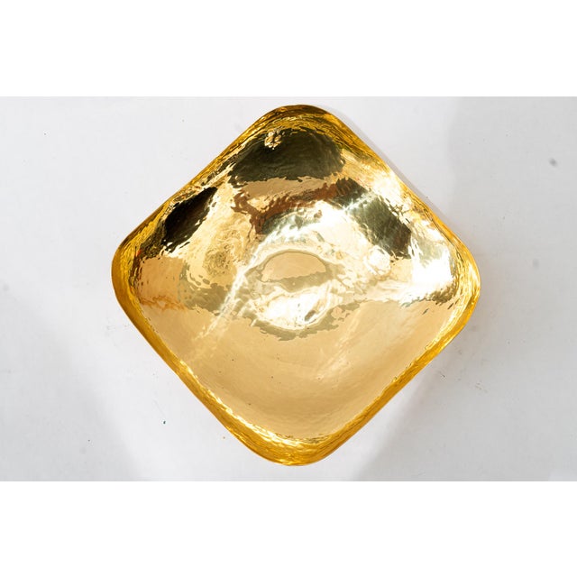 Gold Art Deco Hammered Brass Fruit Bowl, 1920s For Sale - Image 8 of 10