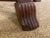 Wood Vintage Mid Century Stool with Wood Base and Leather Swivel Seat For Sale - Image 7 of 8