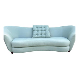 Curved Deco Style Sofa For Sale