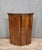18th-century oak and marquetry corner cabinet, circa 1780 Arched front with two doors Painted wood interior Original...