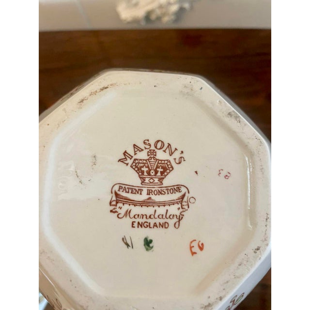 Small Hand Painted Masons Ironstone Jug and Bowl, 1920s, Set of 2 For Sale - Image 10 of 15