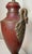 Antique Handmade Painted French Red Tole Toleware Swan Metal Table Lamp Light For Sale - Image 16 of 18