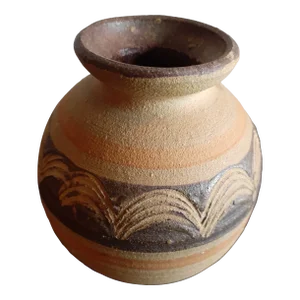 1970s Artist Signed Southwestern Art Studio Pottery Bud Vase
