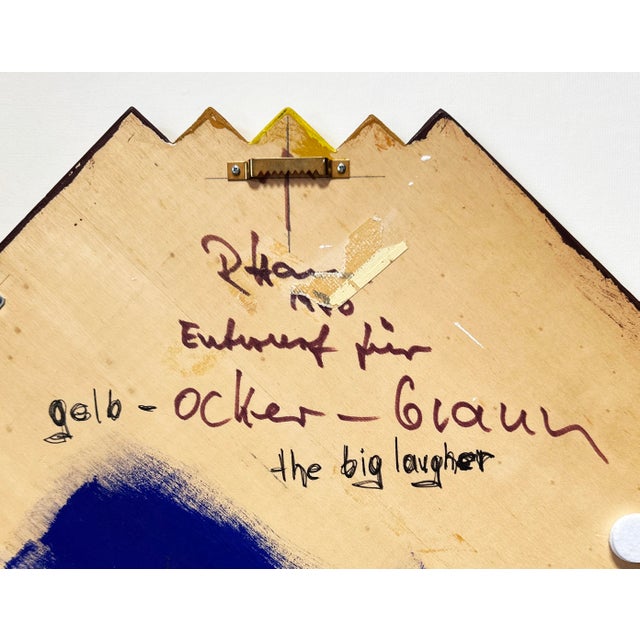 Plastic Rolf Hans, Monochrome Color-Field Painting from the 1970s by Rolf Hans, Acrylic on Wood, Signed, Dated, *The Big Laugher*, 1970, Acrylic For Sale - Image 7 of 8