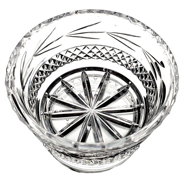 Glass Vintage Galway Crystal Covered Dish - Hand Cut - 5.5" Ireland For Sale - Image 7 of 10