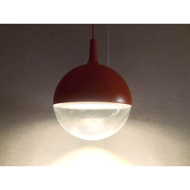 Metal Vintage Space Age Orange Väster Pendant Light by Knut Hagberg for Ikea, Sweden For Sale - Image 7 of 15