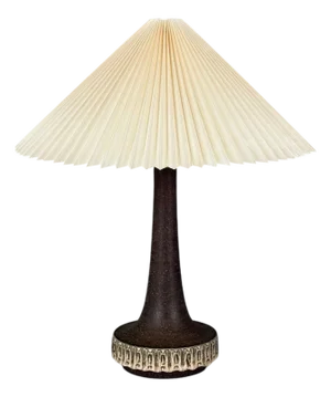 Michael Andersen & Søn, Brown Stoneware, Large Table Lamp, Denmark, 1960s