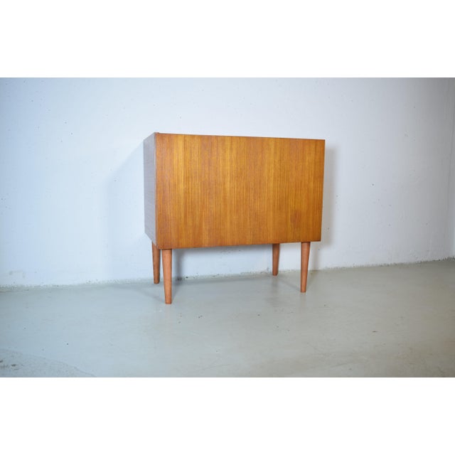 Wood Vintage Record Cabinet in Teak by Sen Contal, 1960s For Sale - Image 7 of 7