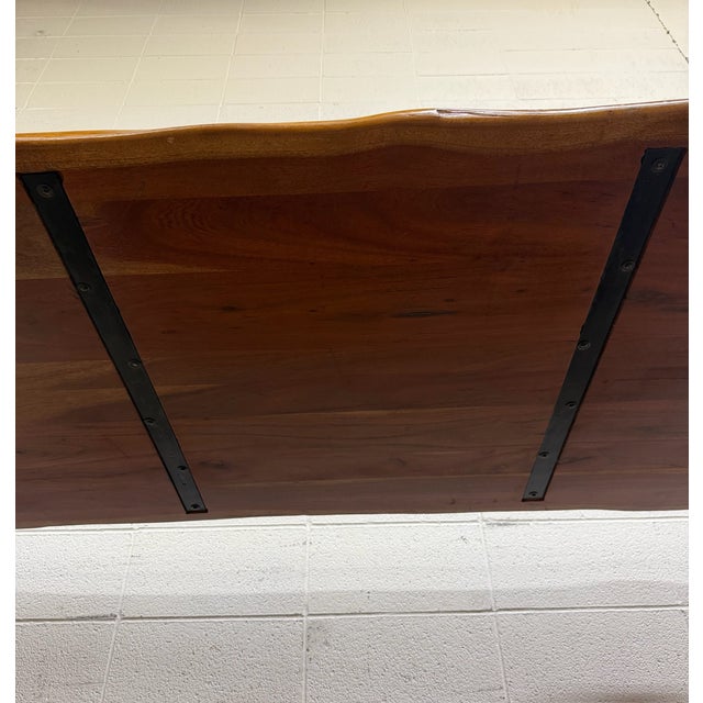 West Elm Live Edge Acacia Wood Dining Table For Sale - Image 17 of 18