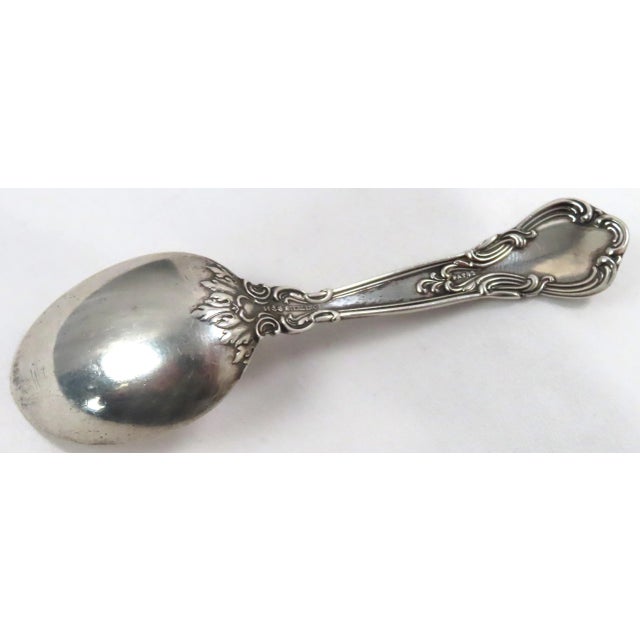 Metal Antique Gorham Silver Co. Chantilly Pattern Sterling Silver Youth - Baby Spoon For Sale - Image 7 of 13