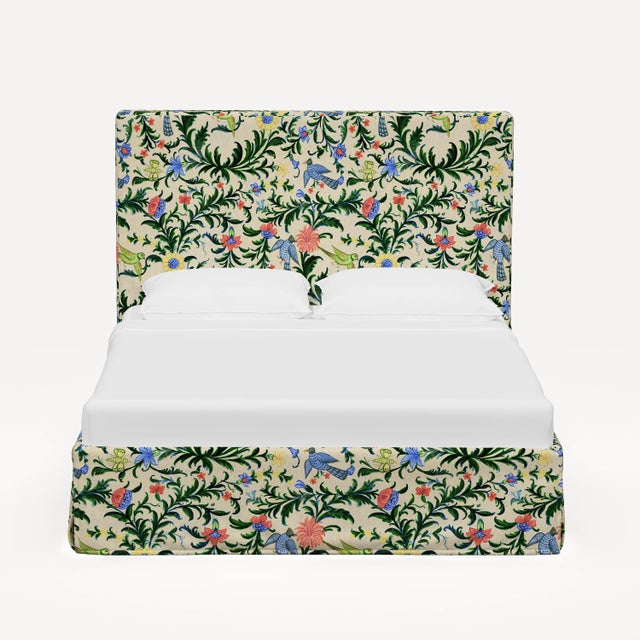 Traditional John Robshaw x Cloth & Company Twin Johanna Slipcover Bed in Trayi Multi For Sale - Image 3 of 4