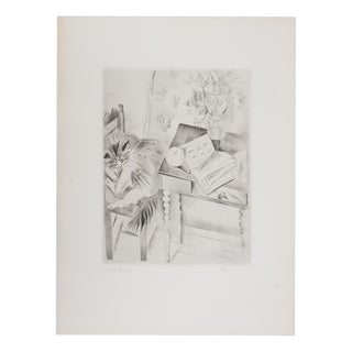 Mily Possoz, Sleeping Cat, Original Signed Engraving For Sale