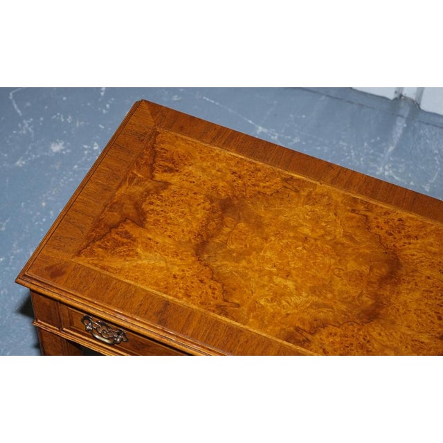 Georgian Style Burr Walnut Console Table from Brights of Nettlebed London For Sale - Image 6 of 18