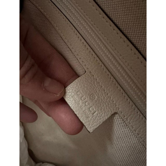 Gucci Logo Cripto Print Leather Ivory 100% Authentic W/ BOX! Unisex Backpack For Sale - Image 18 of 18