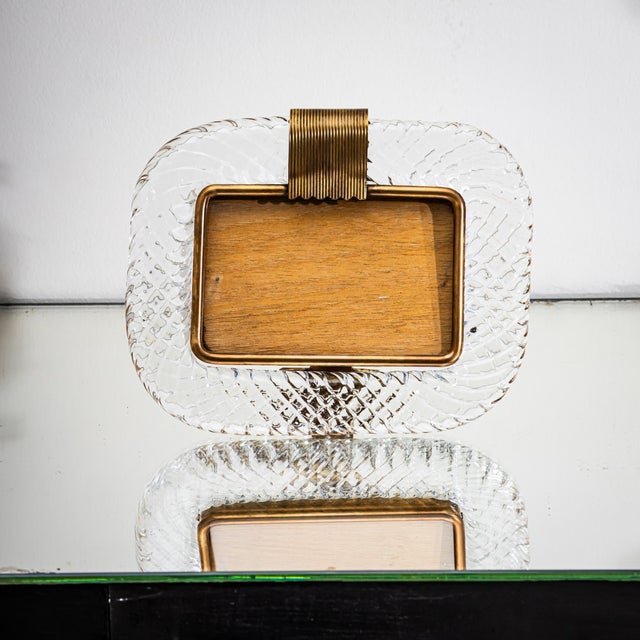 Set of Three Murano Glass Table Frames by Barovier & Toso, Italy, Mid-20th Century For Sale In New York - Image 6 of 11