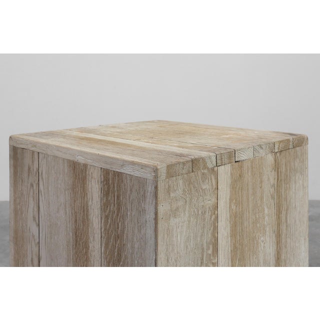 Modern Oak Wood Pedestal, Belgium, 1990s For Sale - Image 4 of 11