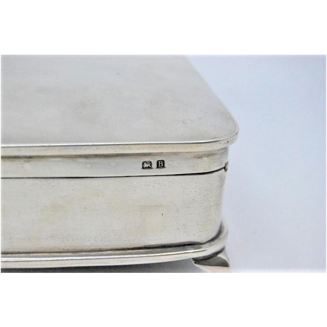 Silver Jewelry Holder with Engravings and Cut-Out Feet For Sale - Image 5 of 8