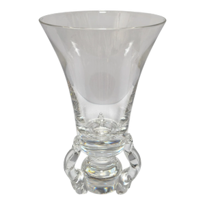 1950’s Signed Steuben Crystal Vase W Fancy Base