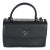 Black Calfskin Smooth Small Trendy CC Flap Bag For Sale