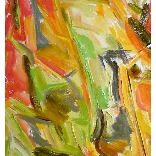 "Desert Dusk" is an abstract expressionist landscape oil painting on canvas by popular Chairish artist, Trixie Pitts. It...