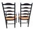 Pair of Vintage Ladder-Back Rush-Seat Chairs-Pair For Sale - Image 4 of 8