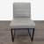 Leather channel tufted chair on metal sled legs. Brand: Crate & Barrel. Original Price: $499. Dimensions (in): 21W x 24D x...