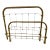 Late 19th Century Antique Gold Painted Cast Iron Full Size Bed Frame - Set of 2 For Sale